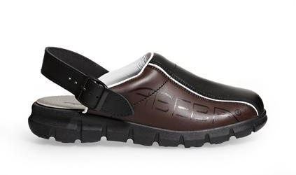 ABEBA-Footwear, OB-Damen- u. Herren-Arbeits-Berufs-Clogs, schwarz/braun