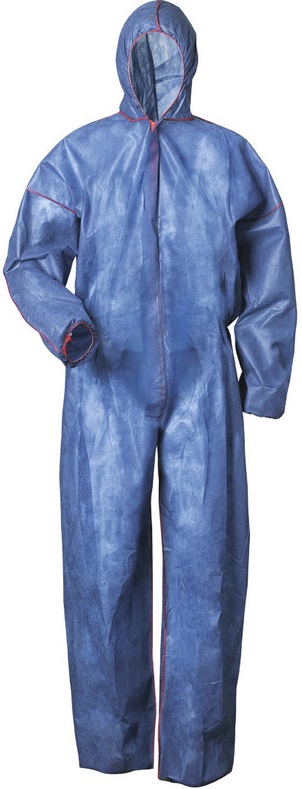 F-TECTOR-Hygiene, Einweg-Overall, Schutzanzug, Einmal-Schutzoverall, *MOABIT*, 40g, blau