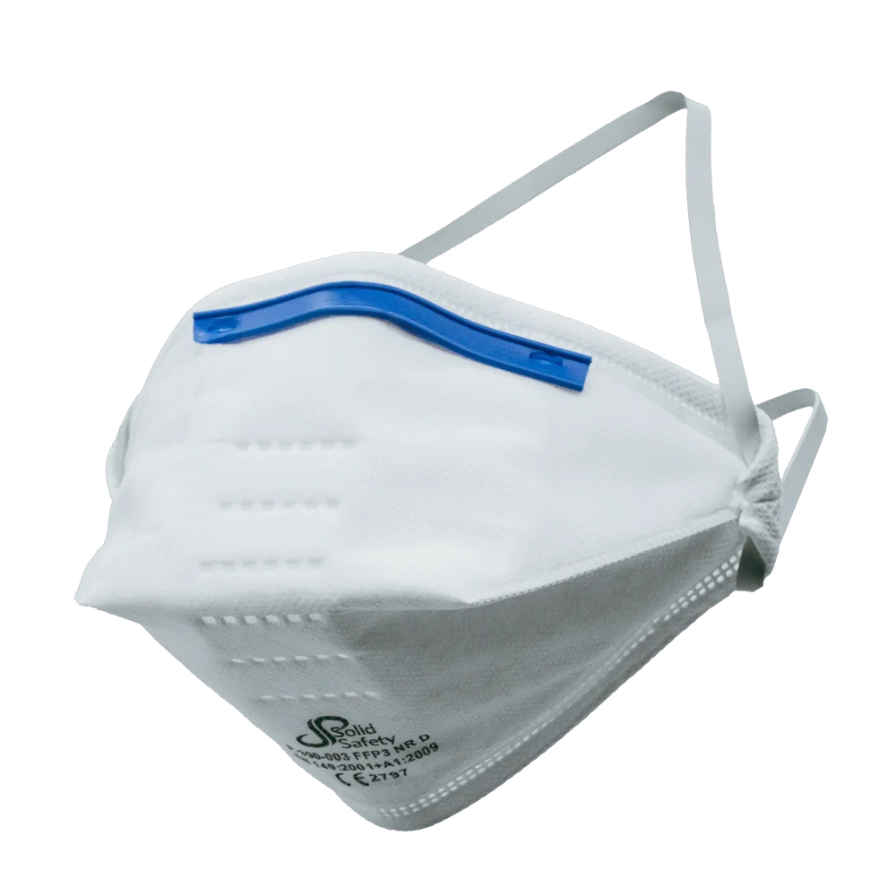 AMPRI-SolidSafety Filtrierende Halbmaske FFP3 flach gefaltet, ohne Ventil