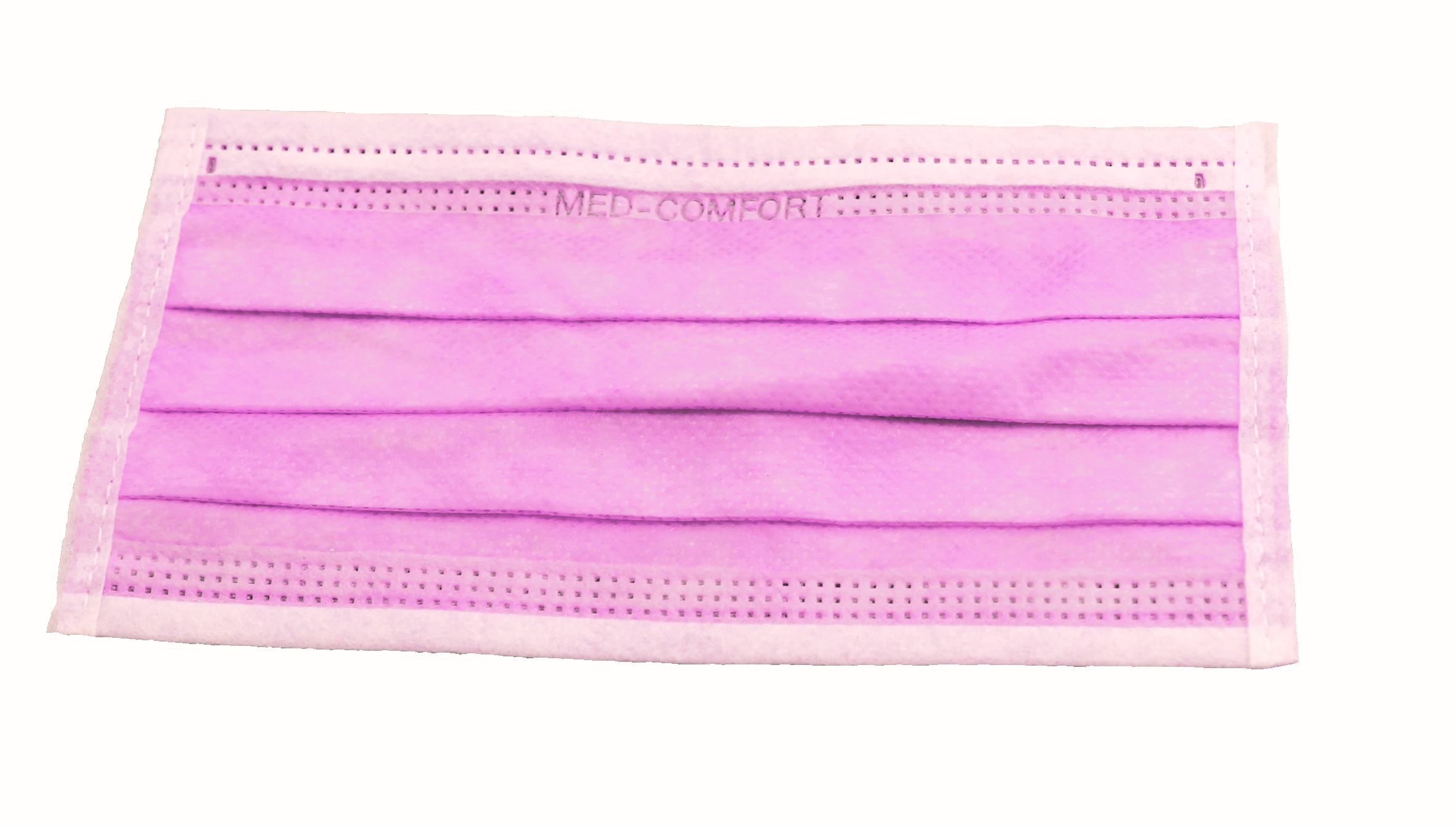 AMPRI-Hygiene, Einweg-Mundschutz, Einmal-Maske, MED COMFORT, 3-lagig zum Binden, pink, VE = 50 Stück