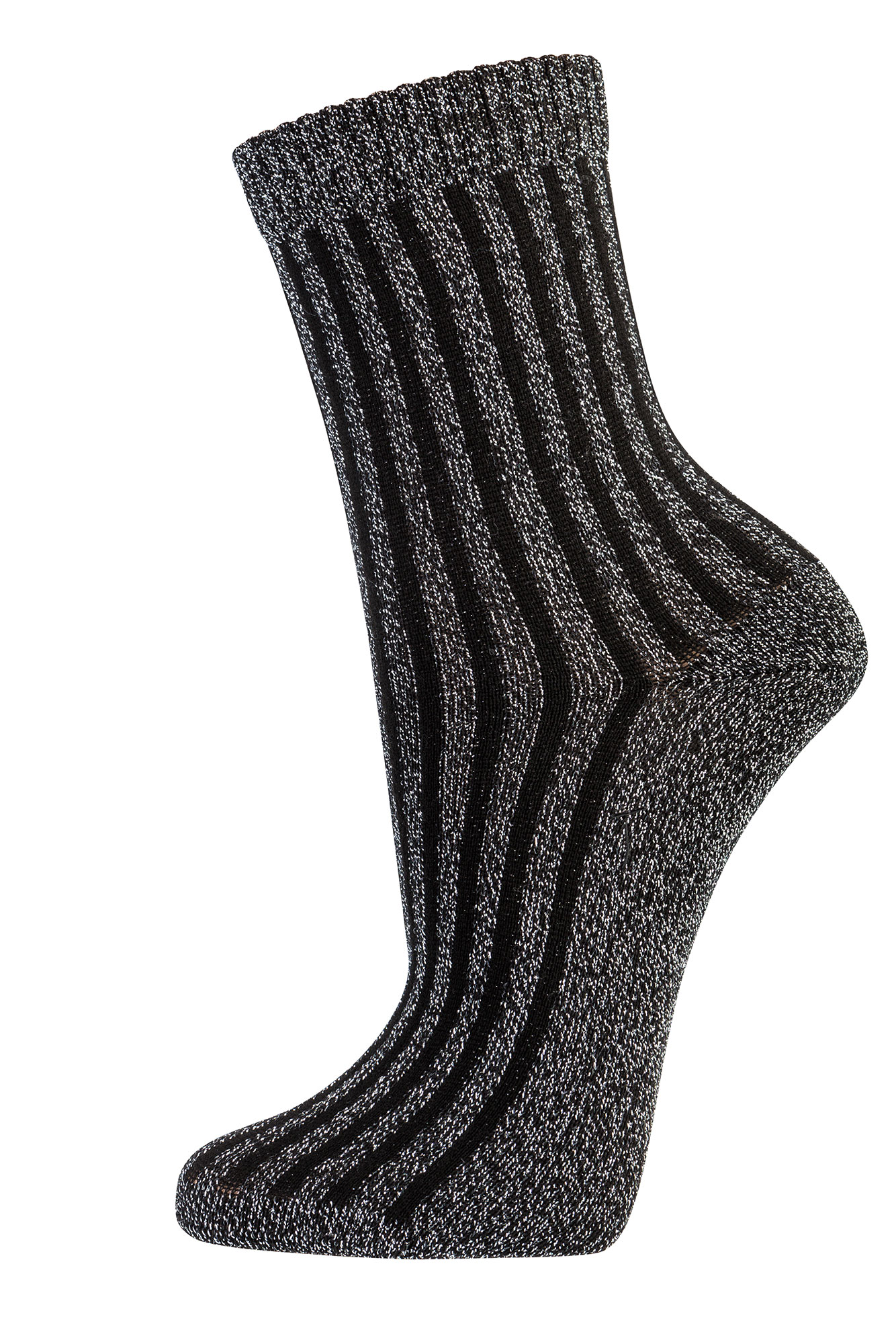 WOWERAT-Jobwear, Damen-Söckchen „Glamour“, 2-er Pkg, schwarz
