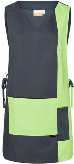 L-Karlowsky-Jobwear, Überwurfkasack Marilies Anthracite/Apple