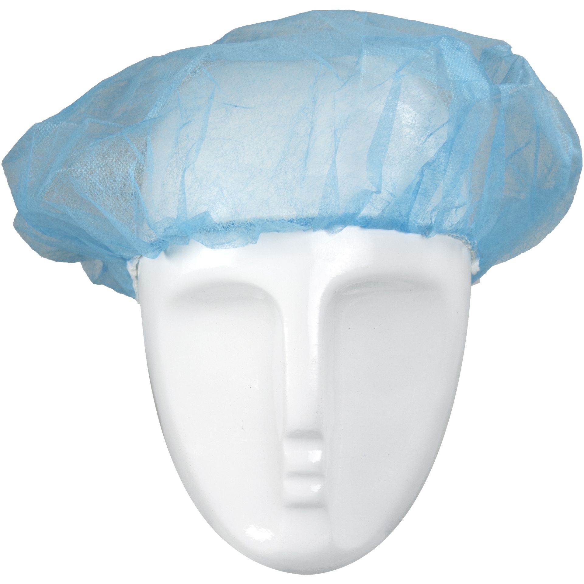 ASATEX-Hygiene, Einweg-Kopfhaube Einmal-Haube, Barettform H52B, blau, VE = 10 Pkg. á 100 Stk.