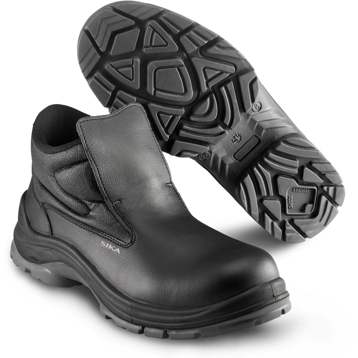 SIKA-Footwear, Arbeits-Berufs-Sicherheits-Slipper, Easy Mid, S2, schwarz