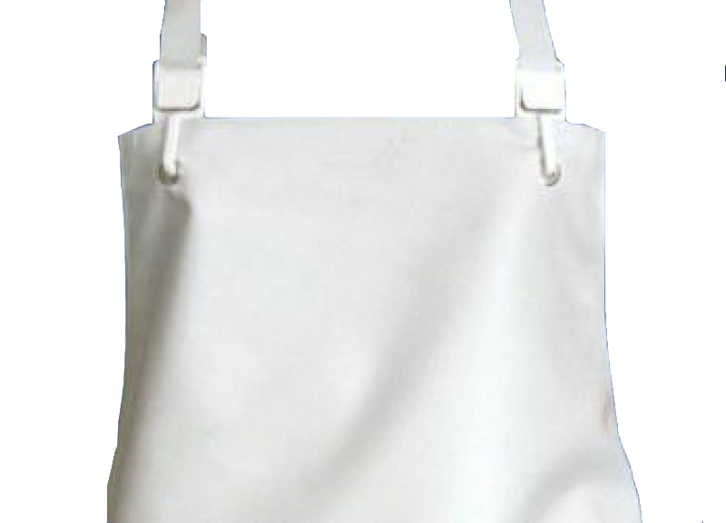 SCHLACHTHAUSFREUND-Kleidung-Reinigung, Nässe-Schutz-Cleaning, Ischü-Schürze, Gummischürze, 1011, Kante genäht, weiß, VE = 5