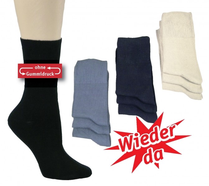 WOWERAT-Jobwear, Gesundheits-Socken mit Modal, Pkg. á 3 Paar, schwarz