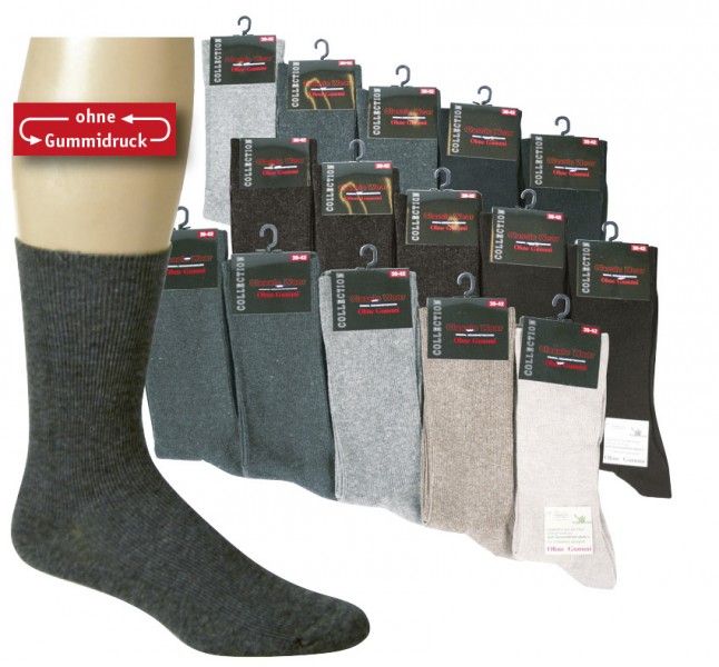 WOWERAT-Jobwear, Herren-Gesundheits-Socken, Pkg. á 5 Paar, schwarz