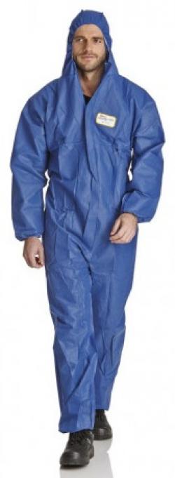 Pro-Safe Einweg-SMS-Overall, Schutzoverall, Einmal-Schutzanzug, 3lagig, CE CAT III, Typ 5+6, blau, VE = 50 Stück
