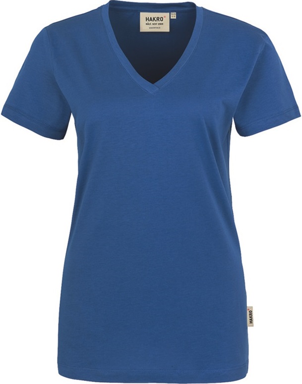 HAKRO-Jobwear, Damen-T-Shirt, Arbeitsshirt, V-Ausschnitt Classic, royal
