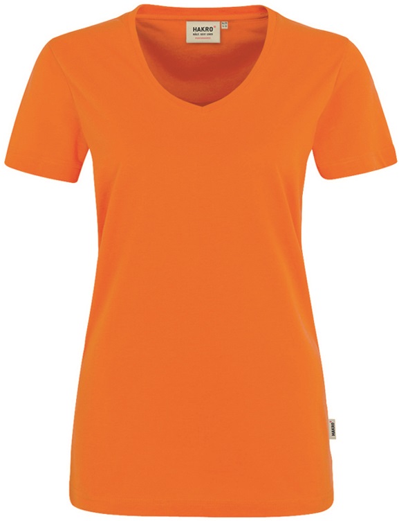 HAKRO-Jobwear, Damen-T-Shirt, Arbeitsshirt, V-Ausschnitt Performance, orange