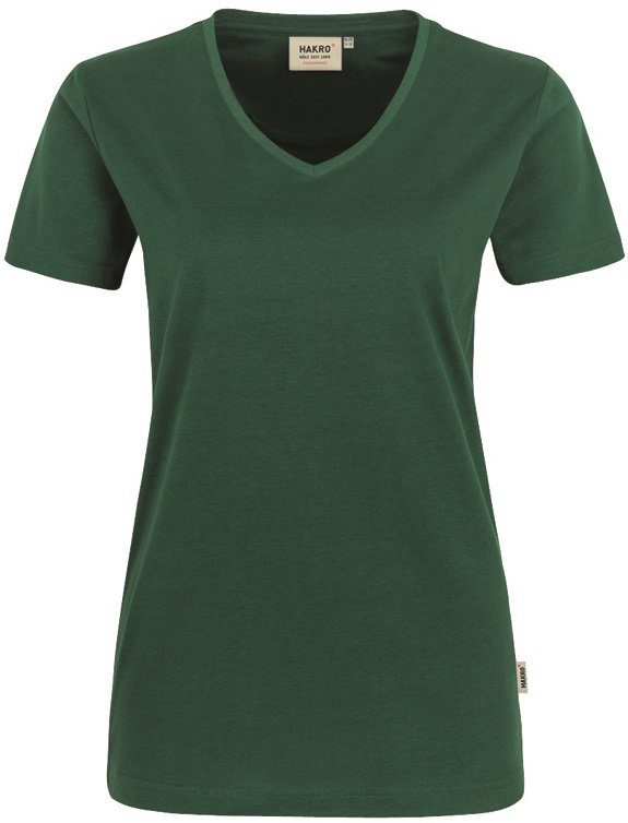 HAKRO-Jobwear, Damen-T-Shirt, Arbeitsshirt, V-Ausschnitt Performance, tanne