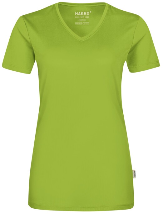 HAKRO-Jobwear, Damen-T-Shirt, Arbeitsshirt, V-Ausschnitt Coolmax , kiwi