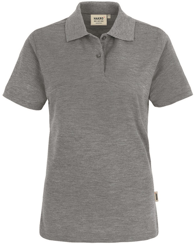 HAKRO-Jobwear, Damen-Poloshirt, Arbeitsshirt, Top, grau-meliert