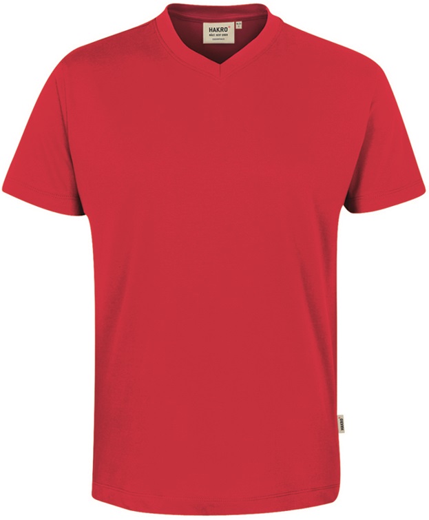 HAKRO-Jobwear, T-Shirt, Arbeitsshirt, V-Ausschnitt Classic, rot