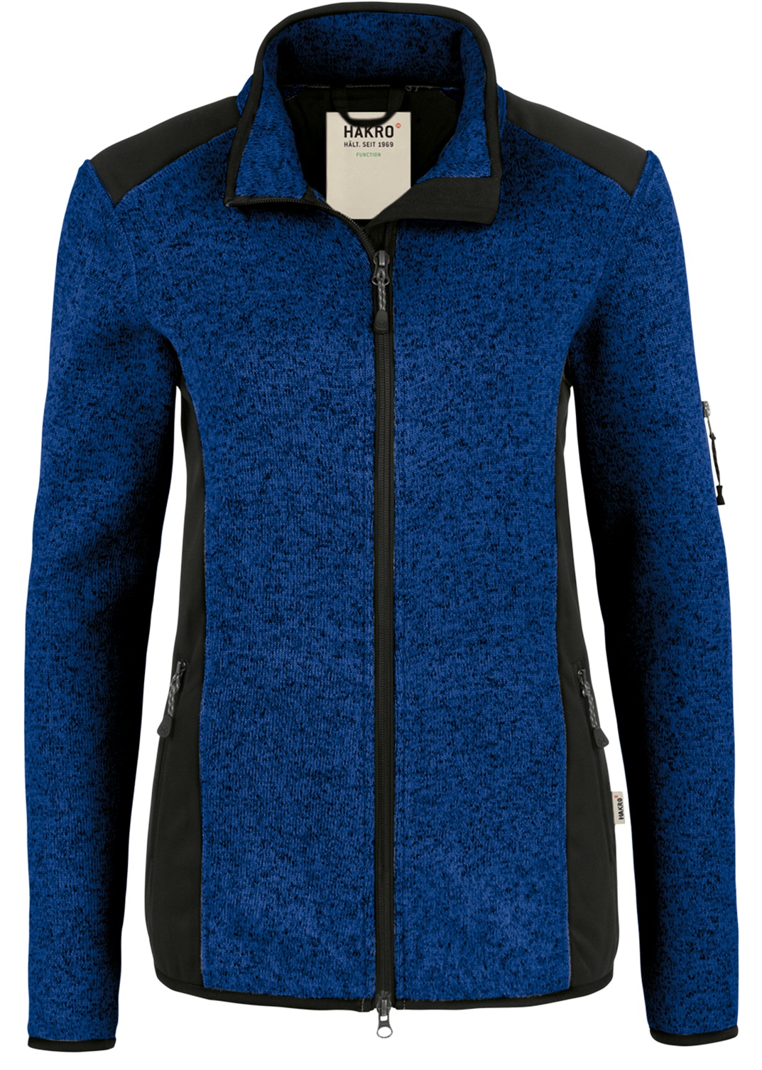 HAKRO-Jobwear, Damen-Strickfleecejacke, Churchill, 280 g / m², royal meliert