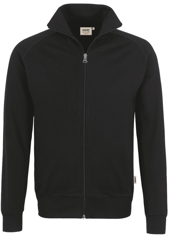 HAKRO-Jobwear, Sweatjacke, Arbeits-Berufs-Jacke, College, schwarz