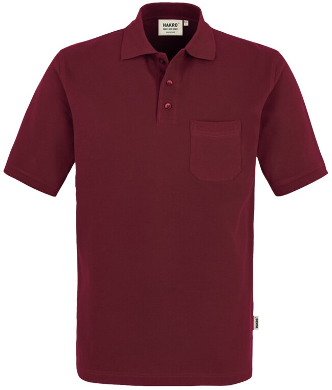 HAKRO-Jobwear, Pocket-Poloshirt, Arbeitsshirt, Top, weinrot