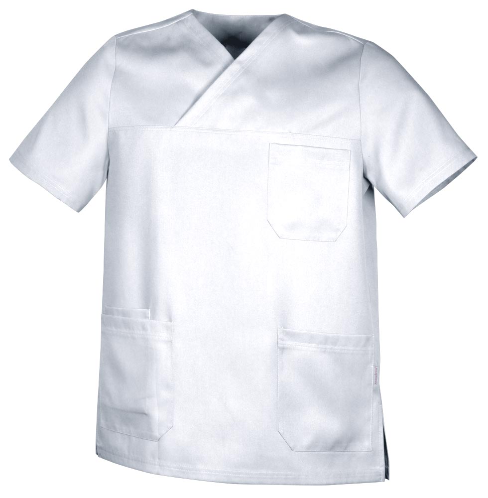 Teamdress-Jobwear-Service, Herren-Schlupfkasack, Arbeits-Berufs-Kasack, weiß