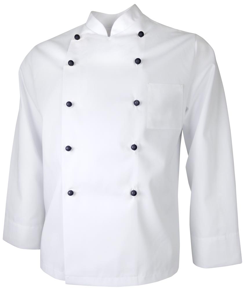 Teamdress-Jobwear-Service, Herren-Kochjacke mit Brusttasche, weiß