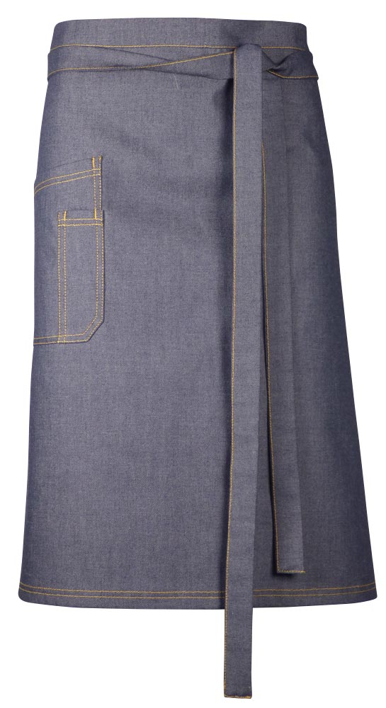Teamdress-Jobwear-Service, Vorbinder, Gastro-Arbeits-Berufs-Schürze, Denim, jeansblau
