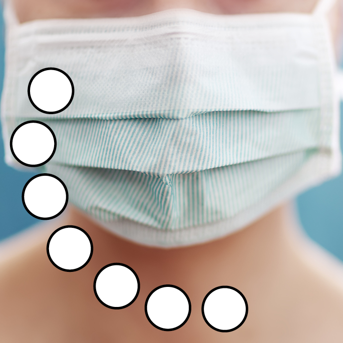 UNIVERSAL-Hygiene, CREATIV-Hygiene, Atemschutz-Maske, Mehrweg-Mundschutz-Gesichtsmaske (wiederverwendbar) mit Gummizug, weiß, VE = 1 Stück