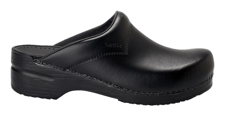 SANITA-Footwear, Arbeits-Sicherheits-Clogs, San Flex, offen, OB, schwarz