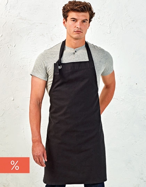 Premier Calibre Heavy Cotton Canvas Bib Apron 72 x 86 cm Silver