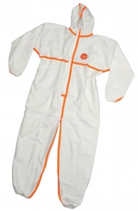 ZVG-zetDress-Hygiene, Einweg-Overall, Schutzanzug, Einmal-Schutzoverall, Secutex, SL, wei�, VE = 50 St�ck