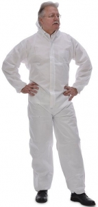 ZVG-zetDress-Hygiene, Einweg-Einmal-Overall, Schutzanzug, Tritex Pro wei�, VE = 25 St�ck