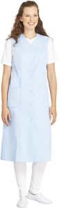 LEIBER-Jobwear, Damen-Arbeits-Mantel, Berufsmantel, Kittel, 1/1 lang, ohne Arm, hellblau