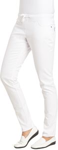 LEIBER-Jobwear, Damen-Arbeits-Berufs-Hose, Bundhose, 5-Pocket-Form, 80cm, 270 g, wei