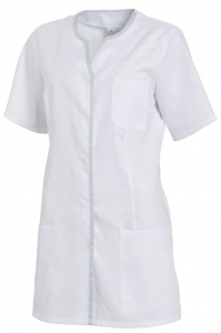 LEIBER-Jobwear, Damenkasack, Arbeits-Berufs-Kasack, weiss/silbergrau