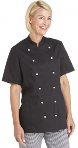 LEIBER-Jobwear, Damen-Kochjacke, 1/2 Arm, schwarz