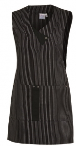 LEIBER-Jobwear, berwurfschrze, Arbeits-Berufs-Schrze, Ghasuble, ca. 200g/m, schwarz-wei/schwarz