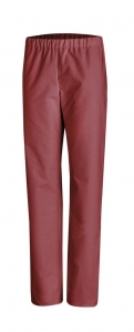 LEIBER-Jobwear, Damen und Herren OP-Hose, Arbeits-Berufs-Hose, bordeaux