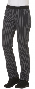 LEIBER-Jobwear, Damen-Arbeits-Berufs-Hose, Bundhose, 200 g/m�, schwarz/wei�