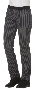 LEIBER-Jobwear, Damen-Arbeits-Berufs-Hose, Bundhose, 200 g/m�, schwarz/wei�