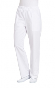 LEIBER-Jobwear, Damen-Arbeits-Berufs-Hose, Bundhose, Comfort-Style, 210 g, wei