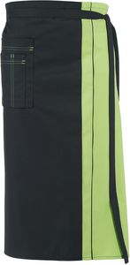 LEIBER-Jobwear, Vorbinder, Gastro-Arbeits-Berufs-Schrze, ca. 215 g/m, schwarz/hellgrn