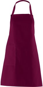 LEIBER-Jobwear, Latzschrze, Gastro-Arbeits-Berufs-Schrze, Vorbinder, ca. 215g/m, bordeaux