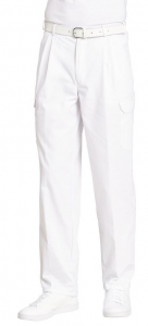 LEIBER-Jobwear, Herren-Arbeits-Berufs-Hose, Bundhose, 250 g, wei