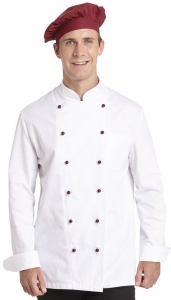 LEIBER-Jobwear, Kochjacke fr Damen und Herren, 1/1 Arm, wei