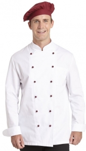 LEIBER-Jobwear, Kochjacke fr Damen und Herren, 1/1 Arm, Gr. 90-110, wei