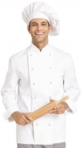 LEIBER-Jobwear, Kochjacke fr Damen und Herren, Gr. 90-110, wei