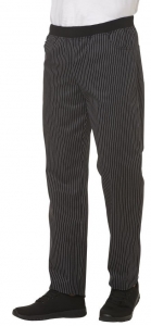 LEIBER-Jobwear, Herren-Arbeits-Berufs-Hose, Schlupfhose, 200 g/m�, schwarz/wei�