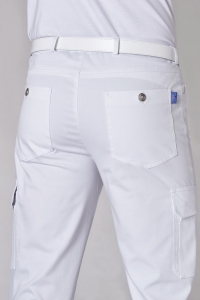 LEIBER-Jobwear, Herren-Arbeits-Berufs-Hose, Bundhose, ca. 230g/m, wei