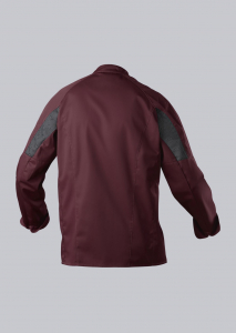BP-HERREN-KOCHJACKE, leicht, langarm mit Manschetten, Farbe: barolo