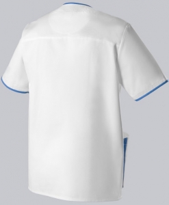 BP-Jobwear, Schlupfkasack, Arbeits-Berufs Kasack, Damen und Herren, weiss/azurblau