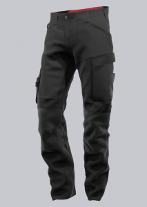BP-Jobwear, HYBRID-Arbeitshose, robust, Stretcheins�tze, Farbe: schwarz