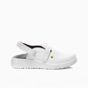 ELTEN-Withe-Line, SB-Arbeits-Berufs-Sicherheits-Clogs, MIA WHITE, ESD, wei�